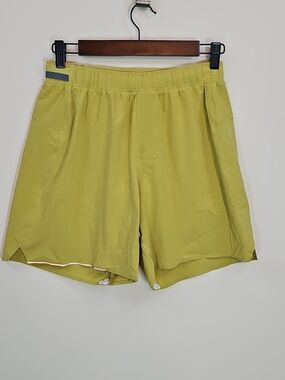 Lululemon Surge Short 4" Liner Men's Size S Golden Lime Chartreuse Swift Fabric